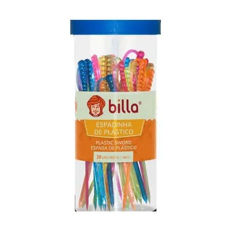 ESPADINHA DE PLASTICO BILLA 30UN