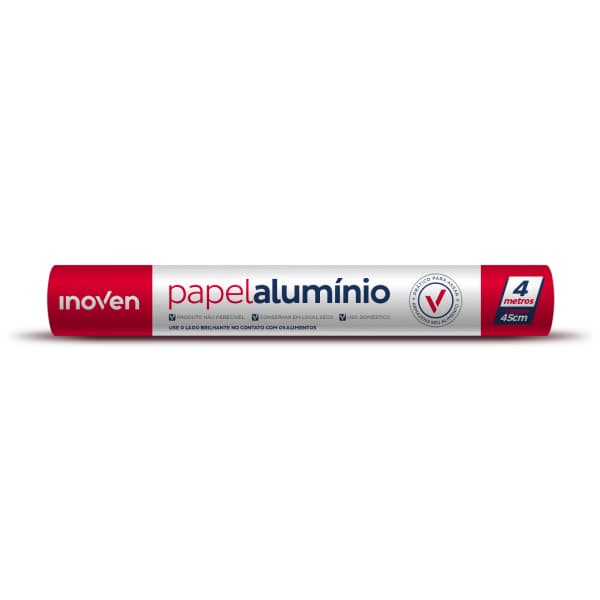 PAPEL ALUMINIO INOVEN 45CMX4M | BRICOFLEX