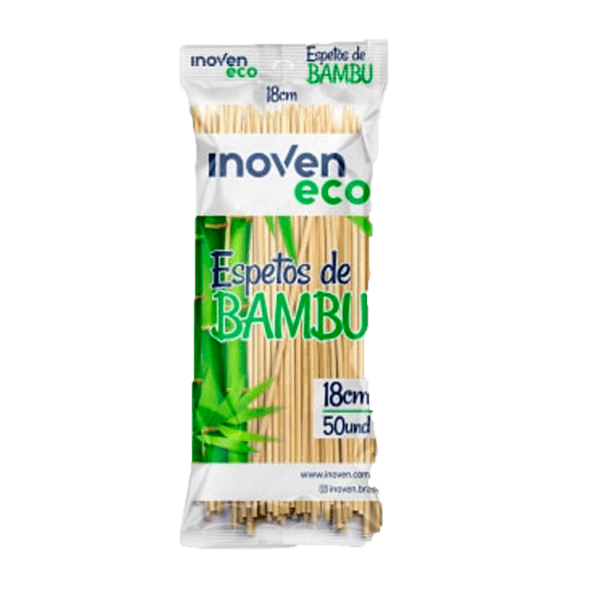 ESPETINHO DE BAMBU INOVEN 18CM 50UN | DESCARPACK DESCARTAVEIS DO BRASIL LTDA