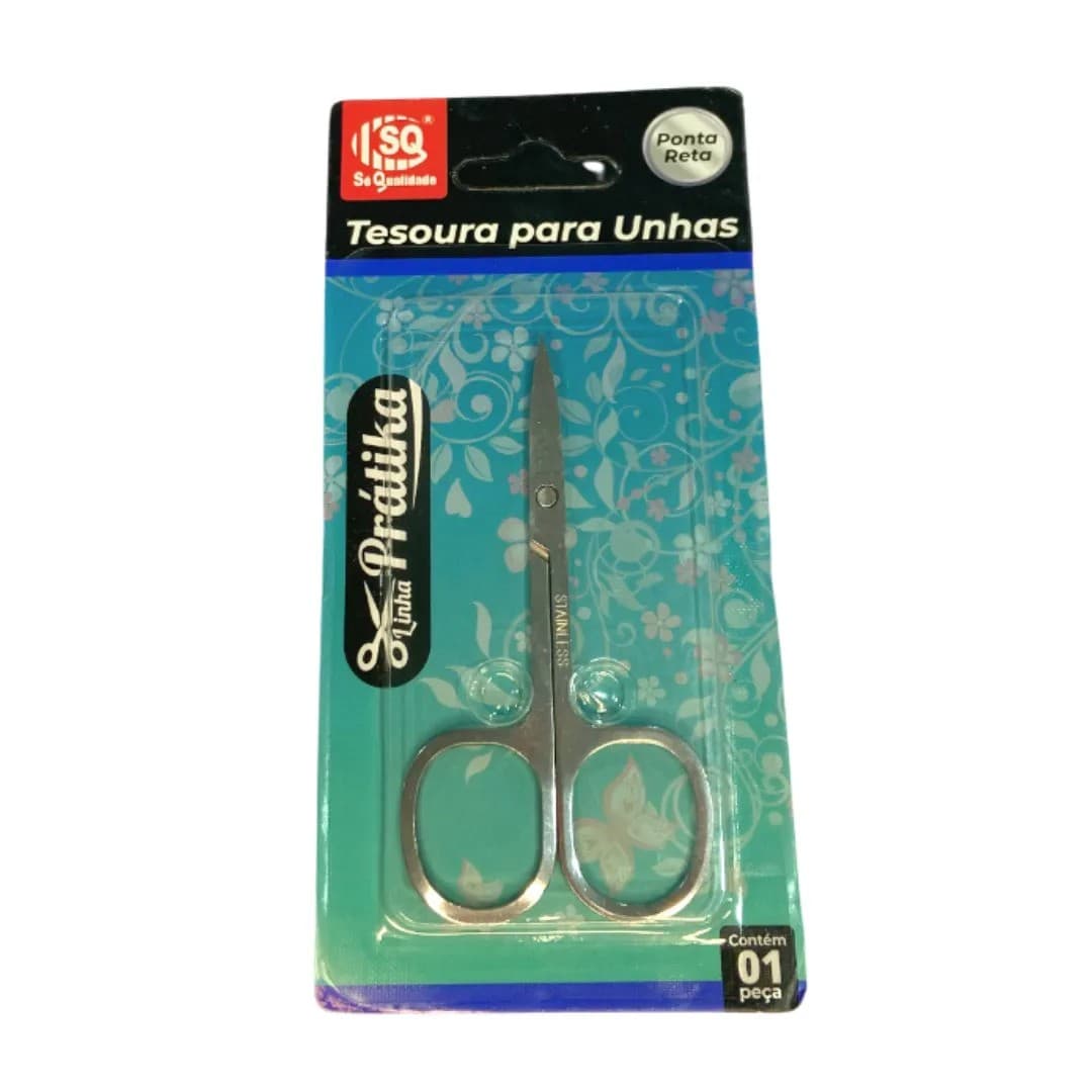 TESOURA METAL SQ PONTA RETA 2125 | 3B PLASTICOS