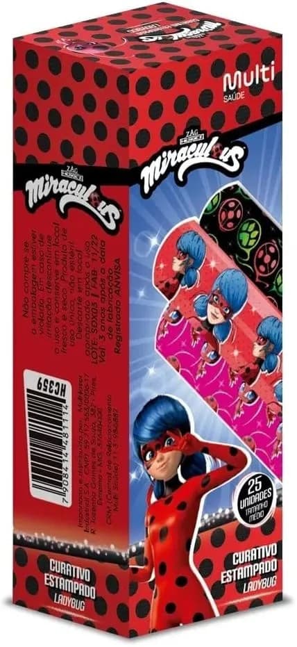 CURATIVO MULTILASER MIRACULOUS LADYBUG 25UN HC359 | CREMER