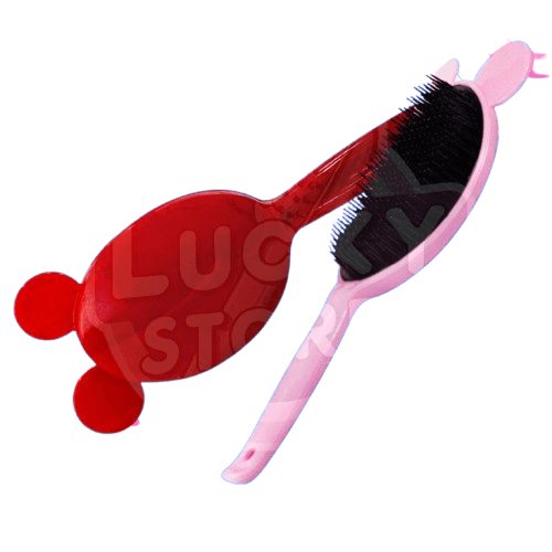 ESCOVA CABELO RAQUETE OVAL ORELHINHA C/1 | 3B PLASTICOS