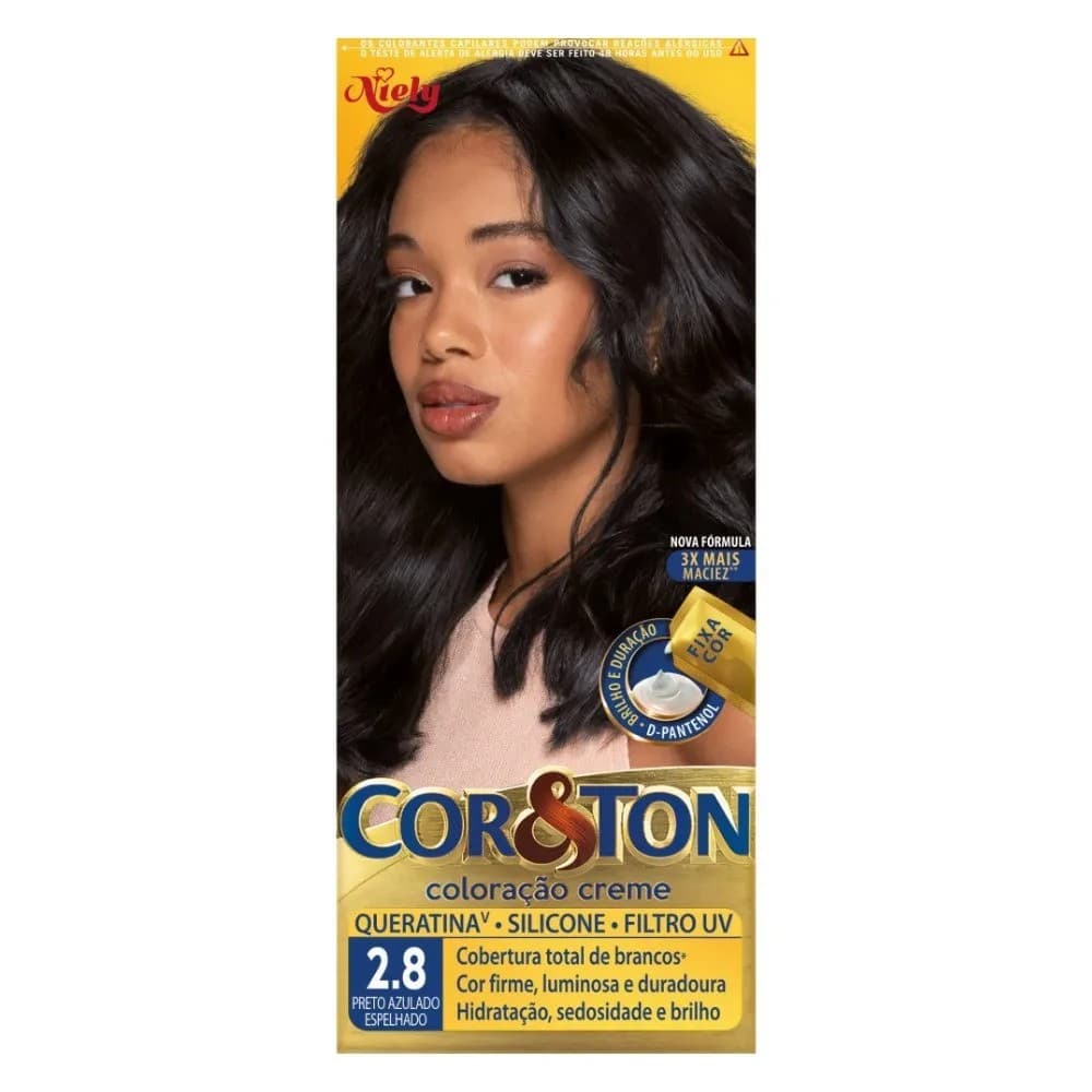 TINT COR&TON 2.8 PRETO AZULADO ESPELHADO | LOREAL